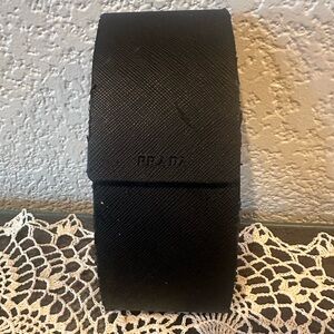 Prada Black Saffiano Eyeglass Sunglass Case